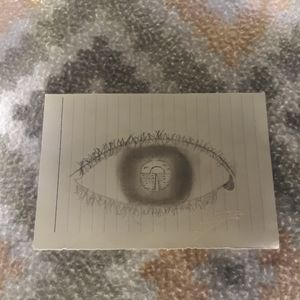 A drawing of an eye